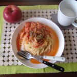 キャベツ煮パスタ